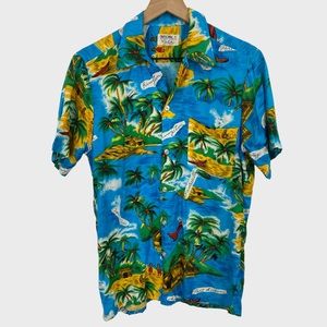 Vintage Rare Jamaican Tropical Button Down Shirt Men's Small